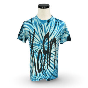 Korn Summer Sky Band T-Shirt Men’s Medium Blue Tie Dye Crew Neck Short Sleeve